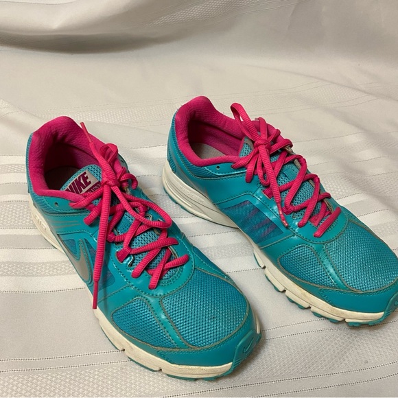 Nike Air Relentless 3 Womens Running Athletic Shoes Bright Blue & Pink size 8 - Picture 2 of 8